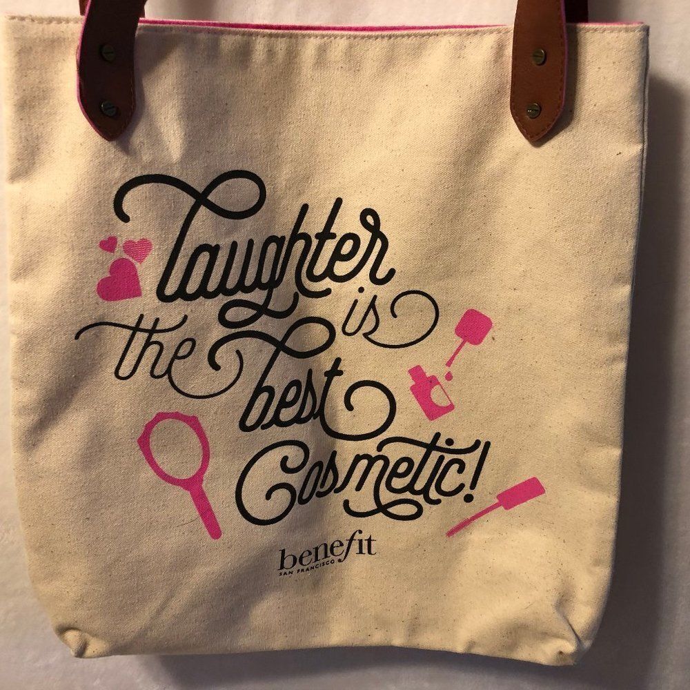 "Laughter is the Best Cosmetic" Canvas Tote Bag